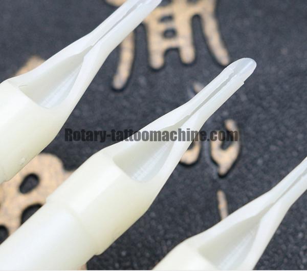 White Tattoo Gun Tips Medial Plastic Material Ethylene Oxide Sterilized No Safe Risk