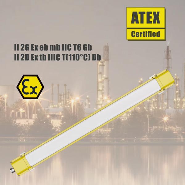 Explosion Proof Linear LED Light Fixture 20W 40W 60W 75W For Industrial Factory Place