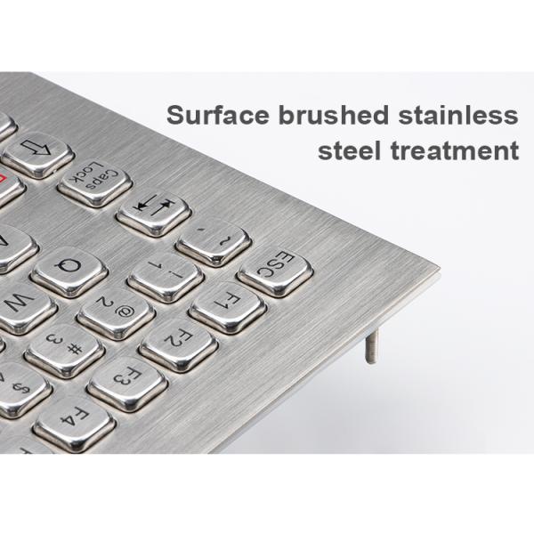 86 Keys Dynamic Washable Stainless Steel Panel Mount Keyboard With Laser Trackball