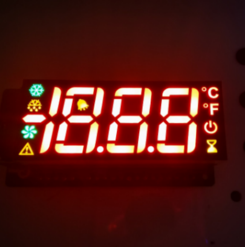 Customized triple digit 7-segment LED display for refrigerator Control Panel