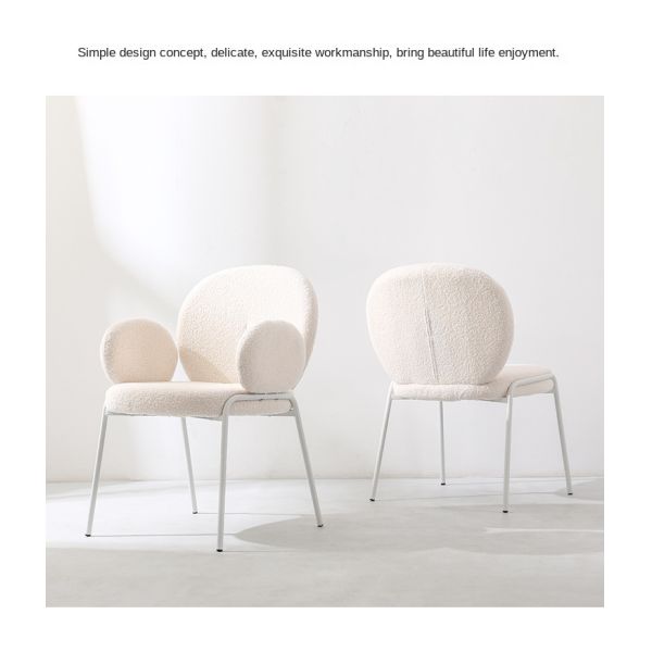 Leisure Fabric Upholstered Makeup Chair Bedroom Dressing Chair Backrests Accent Chair for Small Apartment Living Room Nail Art