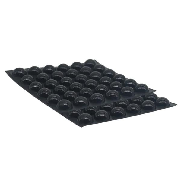 Anti Slip Rubber Foot Pad Black And White Self-Adhesive Rubber Semi-Circular Foot Pad