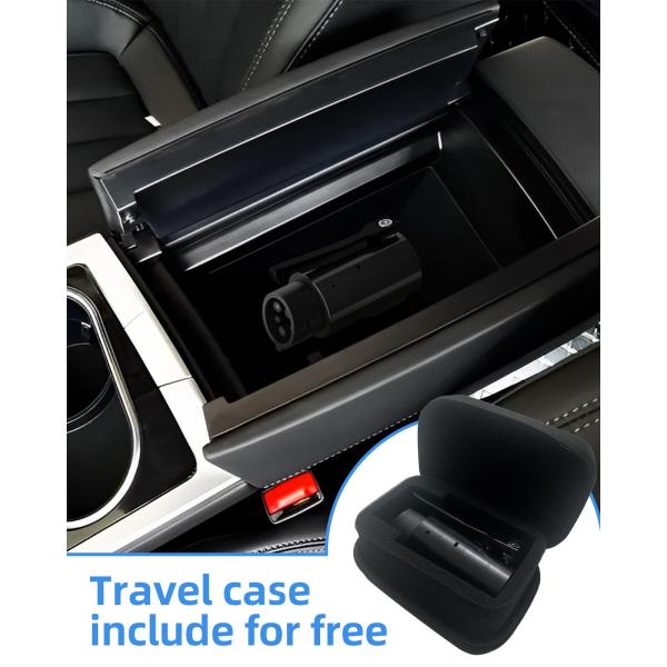 SAE J1772 Charger Black Type 1 Ev Connector 80A J1772 Charging Adaptor Tesla to J1772 Plug Adapter for Tesla