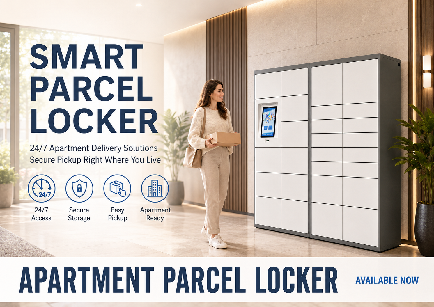 Winnsen 24/7 Self-service Smart Parcel Locker with 600 Doors and Cloud Remote Management