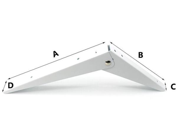 L Shape Foldable Triangle Wall Shelf / Cold Rolled Steel Triangle Wall Bracket 8-14