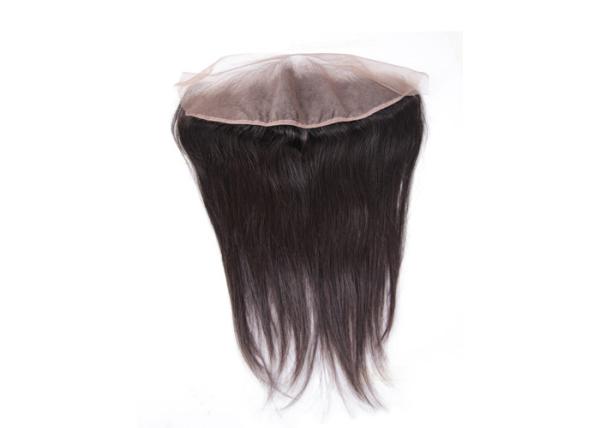 Unprocessed Human Hair Lace Closure Illusion Frontal 4 Inch By 13 Inch Lace Size Natural Color