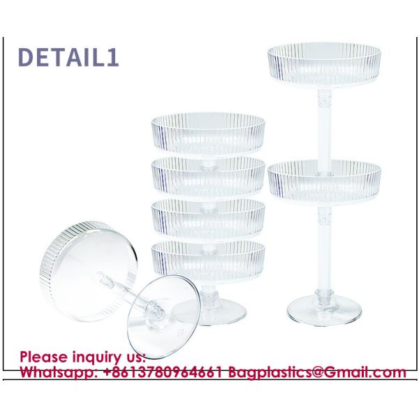Mini Dessert Cups With Spoons, Clear Plastic Parfait Glasses With Gold Rim, Small Cake Shooter Cups For Party Wedding Events Supplies