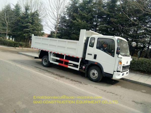 Diesel Small Dump Truck 6 Wheels Light Truck Cargo 5 - 10 Tons Loading