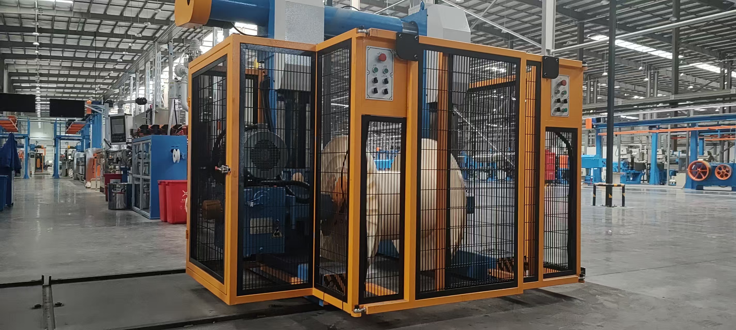 Gantry Type Powered Pay-off Machine with SIMATIC S7-1200 PLC Control System for High Load Capacity Cable Extrusion