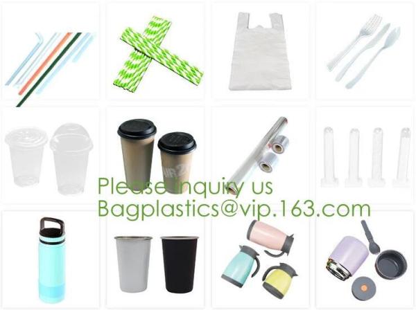 PLA Drinking Straws, CPLA Giant Straws, Individually Wrapped, Plant Based Compostable Flexi straws, cocktail