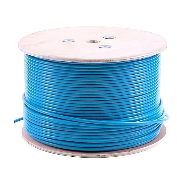 Vente en gros de câble 0.47mm FTP CAT5E Cable bleu PVC Jacket cuivre pur câble réseau haute vitesse 1000FT
