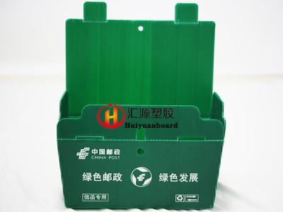 Green Corrugated Plastic Totes , Folding Corrugated Plastic Box