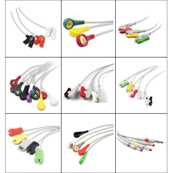 Medical Consumables Ekg Cable Customized 10 Lead Bionet ECG Cable