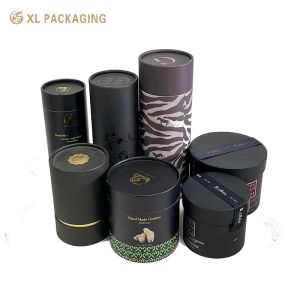 Thick Food-Grade Biodegradable Kraft Pulp Paper Tube with Customizable Finishing Options and Tight-Fitting Lid Structure for Loose Tea Coffee Beans Candy Chocolate