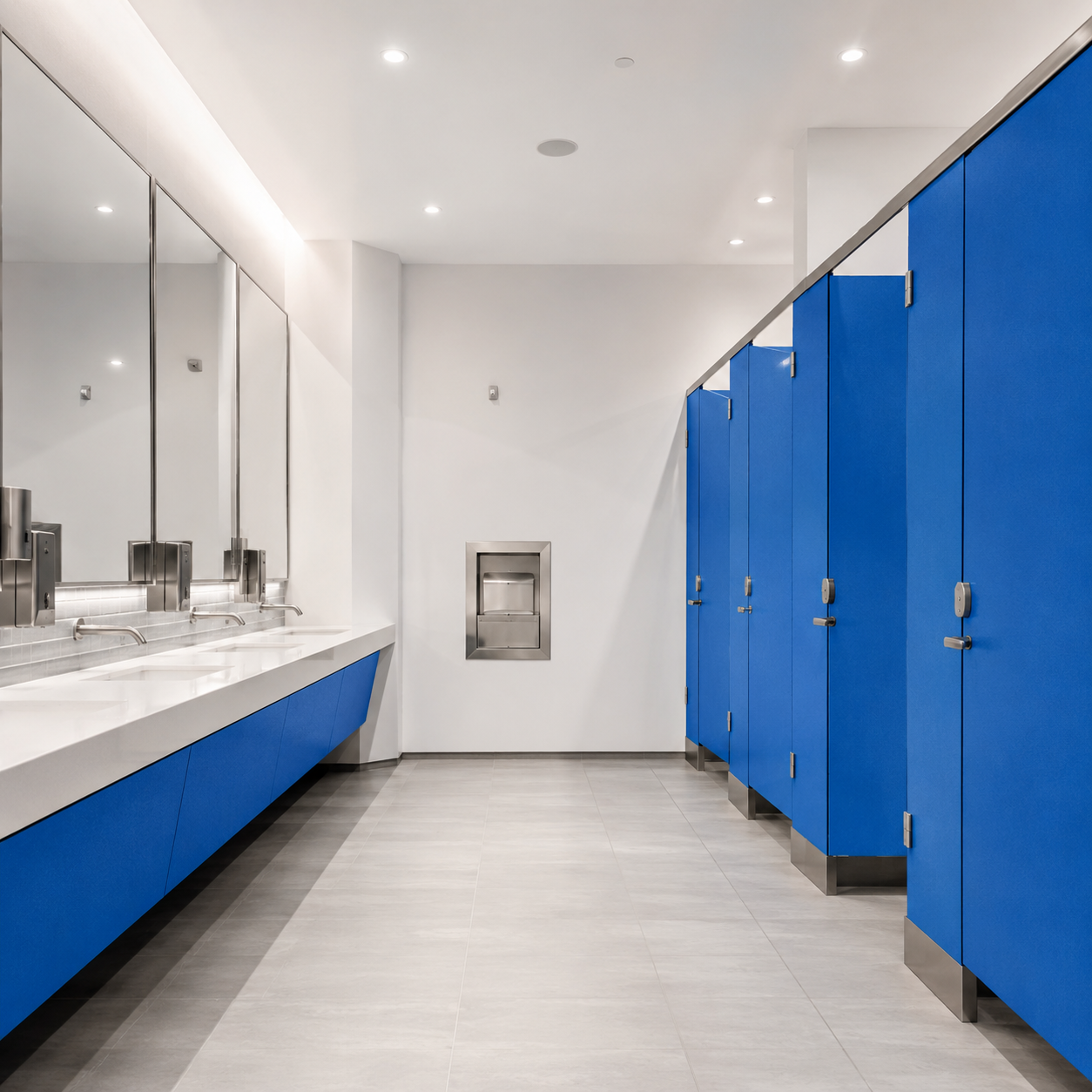 Waterproof Impact Resistant Compact HPL Phenolic Resin Public Toilet Partition, Custom Color Commercial Restroom Stall Partition for School Hospital Mall