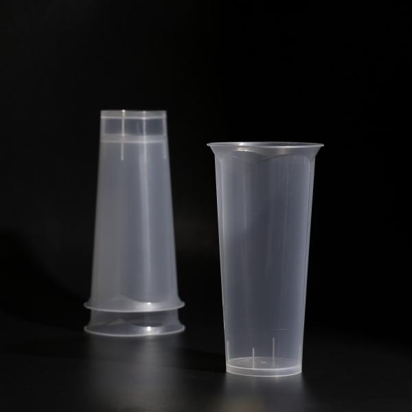 White Round Shape Plastic PP Cups Food Grade For Beverage Or Boba Tea