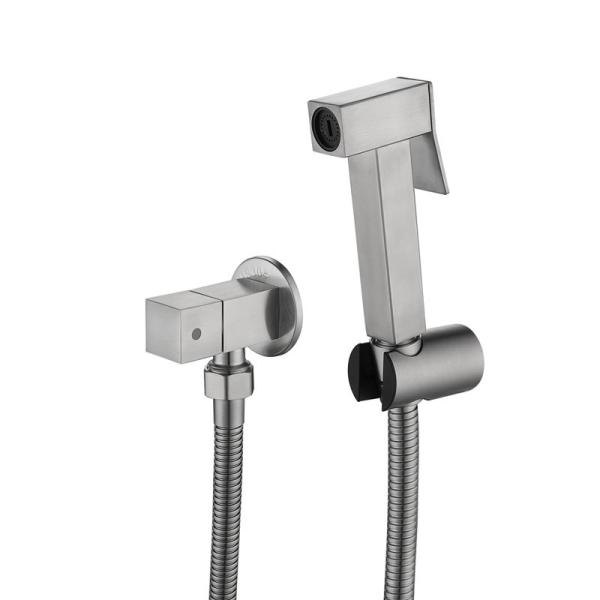 Handheld SUS304 Stainless Steel Tap Black Bidet Toilet Bathroom