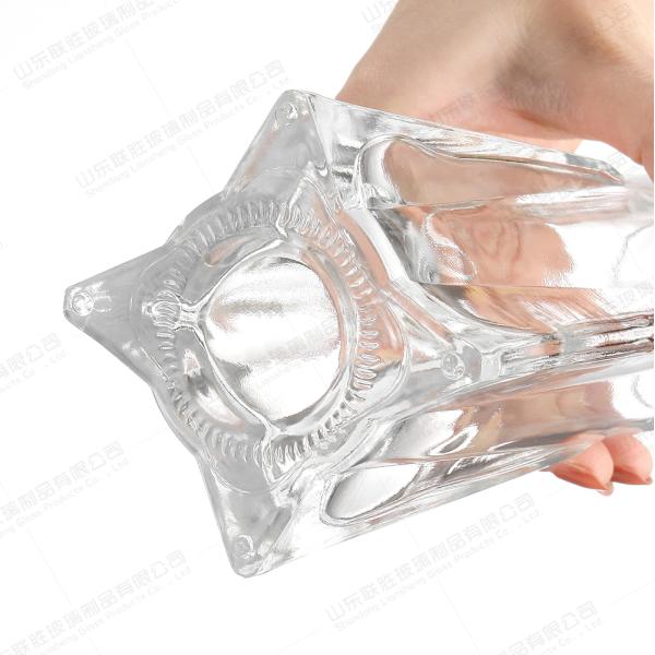 Стеклянный прямоугольник Пустой квадрат Пить джин Xo Бренди Водка Виски Ром Ликер бутылка