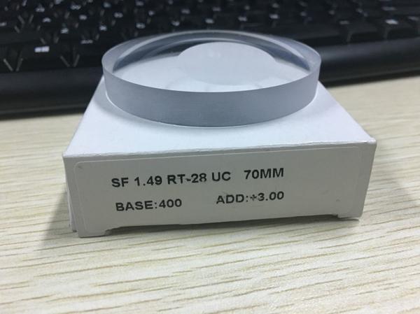 Round Top Bifocal Spectacle Lens Blanks , CR39 1.499 Uncoated Optical Lens Blanks