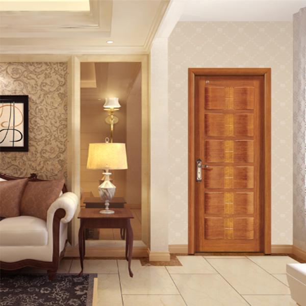 Carving Solid Engineered Fireproof Wood Doors 50mm Thick Eco Friendly