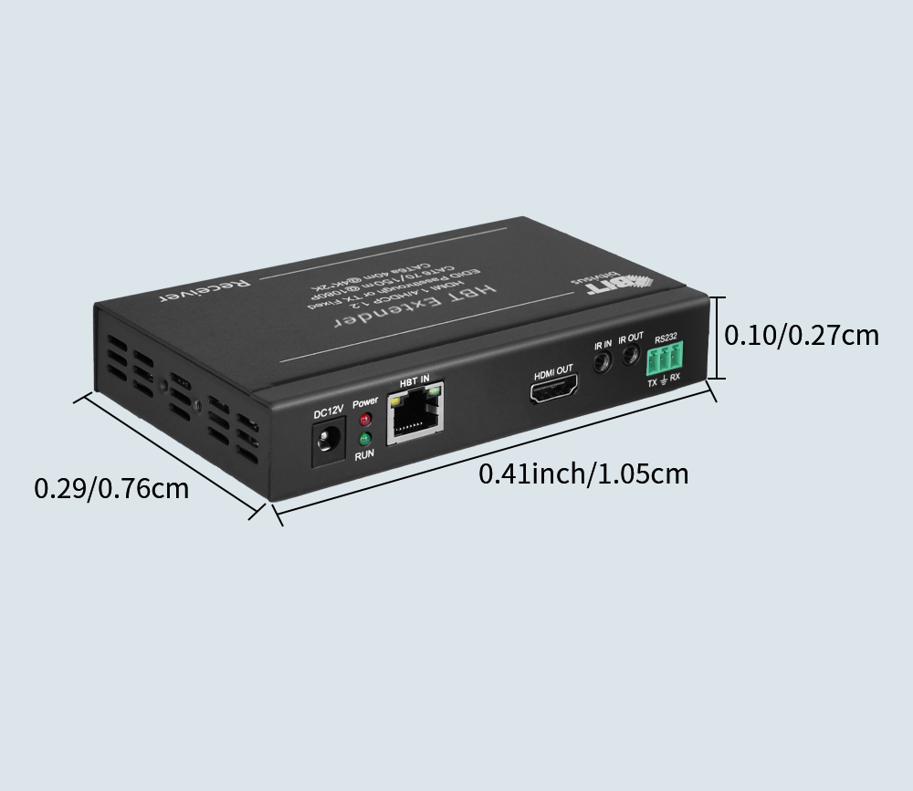 4K HDMI Extender Kit with 70m Transmission and Bi-Directional Control for Video Walls