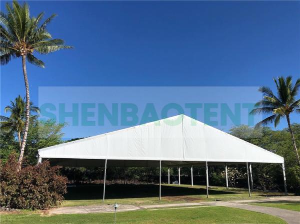 Outside Clear Windows Luxury Party Tent , White Marquee Tent Environmental Friendly