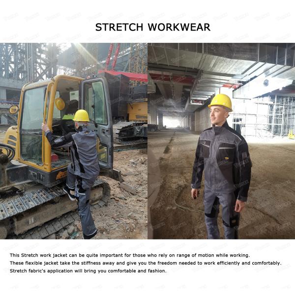 TC Stretch fabric Work Jacket , light weight Elastic safety jacket , Stretch workwear ,stretch safety clothing