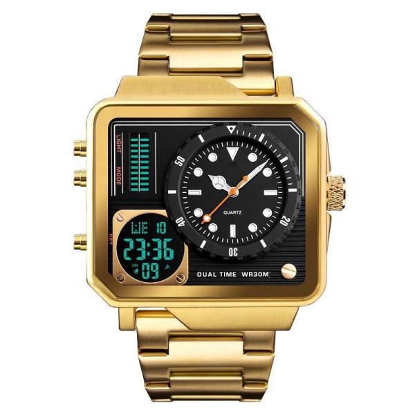 Gold Digital 1392 Quartz Watches Japan Movt Hot Mens Watches In Wristwatches Top 2time