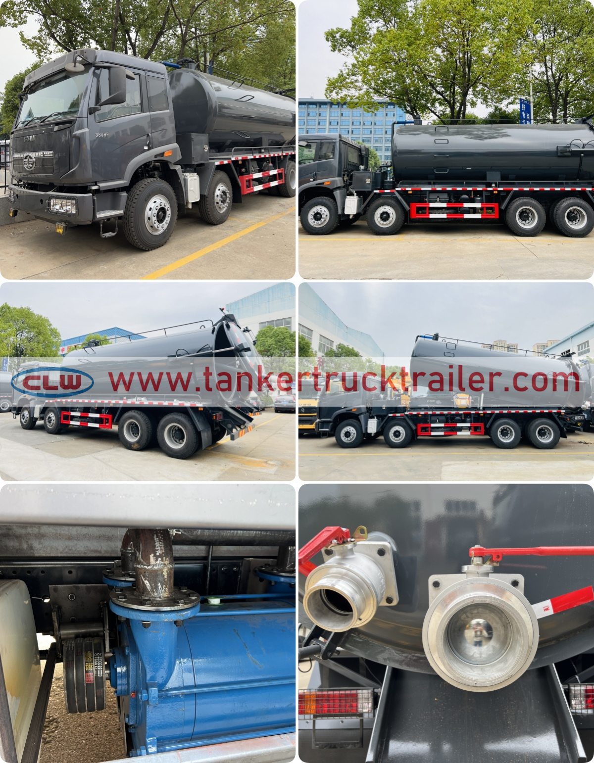FAW RHD 8X4 25,000L Vacuum Sewage Suction Tank Truck for Sewage Cleaning