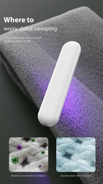 Ultraviolet Radiation UVC Sterilizer Light Disinfect Wand 1.5W Build In Battery
