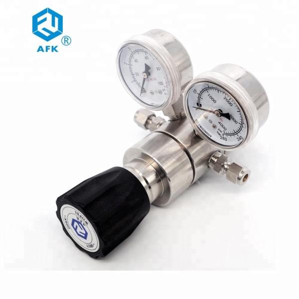 double stage stainless steel nitrogen gas pressure fixed regulator