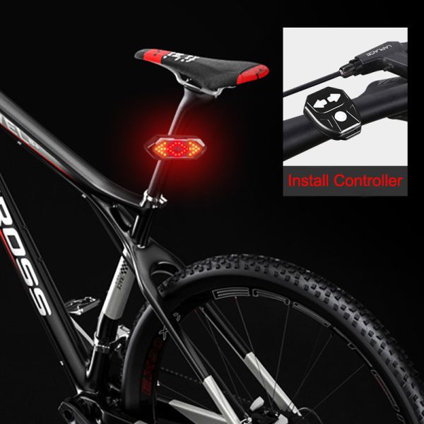 Bicycle Bike Tail Light Set Remote Control Rechargeable with Battery Power Supply