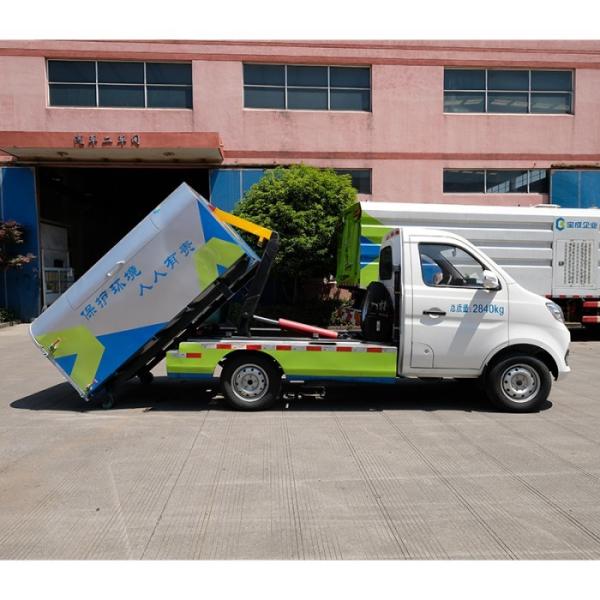 Gasoline 92# Used Hooklift Dumpster Truck  4.1M3 1.5ton Hook Loader Garbage Truck