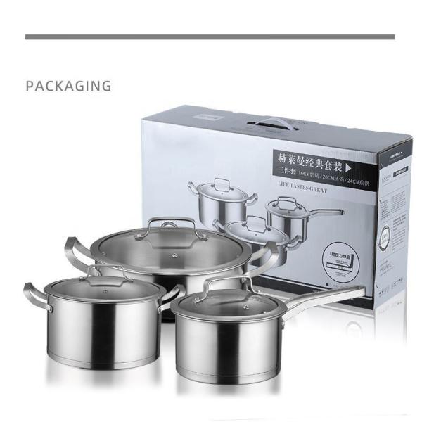Factory Direct Sale Pans And Pots Sets Silver Cooking Pot Sets Stainless Steel Cookware Sets For Kitchen