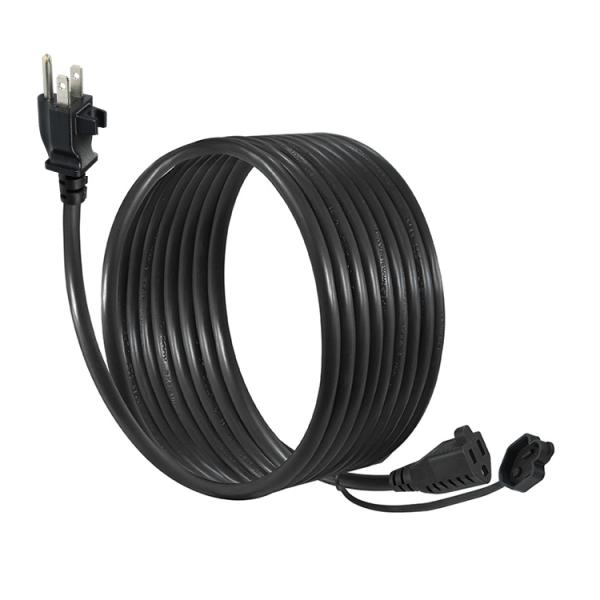 Remplacement de multiprise robuste 14AWG de 6 pieds avec clip de gestion des câbles et prise NEMA 5-15P, cordon prolongateur à 3 prises