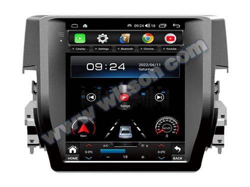 9.7'' Tesla Vertical Screen For Honda Civic 2016- 2018 Android Car Multimedia Player