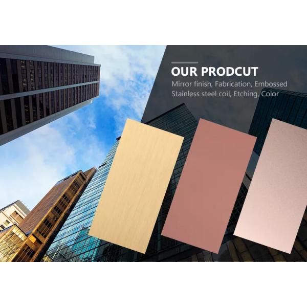 Polished Gold Stainless Steel Sheet Decorative Embossing Metal Sheet