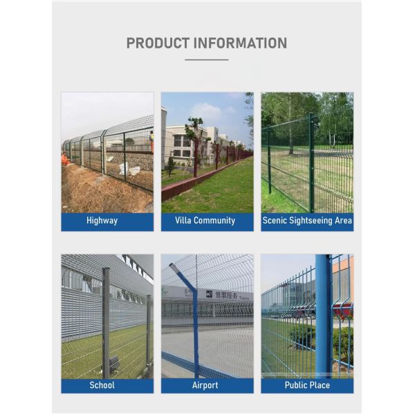 Pvc Coated 3D Bending Fence Welded Mesh Panel 50*150mm