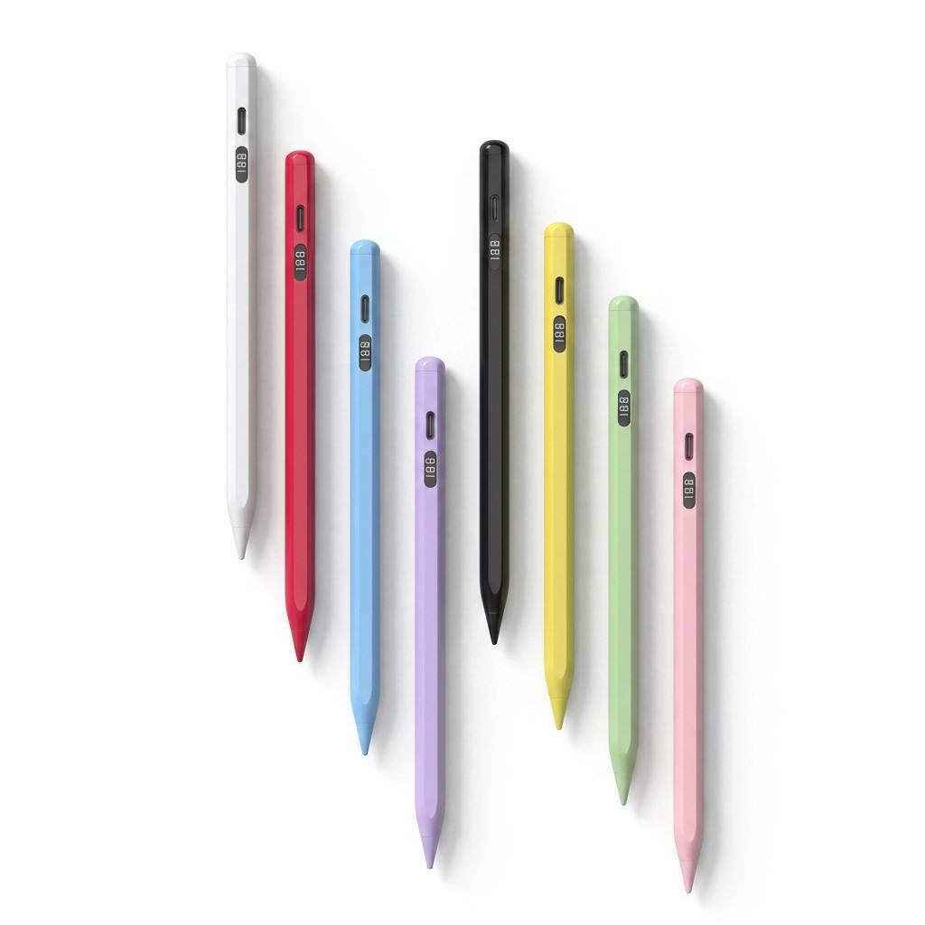 iPad Stylus Pen LED Digital Battery Display Type-C Fast Charge Active Pencil Palm Rejection Tilt 8 Colors OEM Wholesale