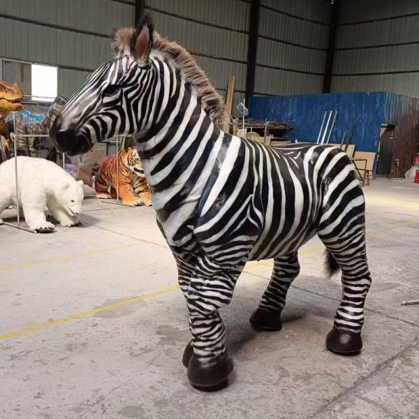 Customized Performance Realistic Animatronic Zebra Animal Single Person Costume for Sale