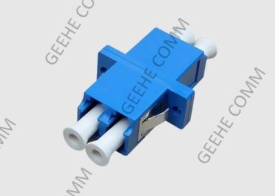 Blue Color Single Mode Duplex LC To LC Fiber Optic Cable Adapter With Flanges