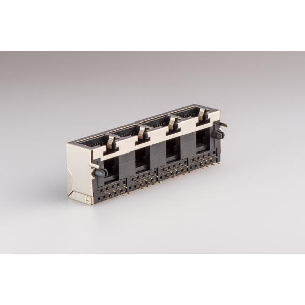 4 порт RJ45 8P8C женский Jack завод вставки 90 градусов с защищенный