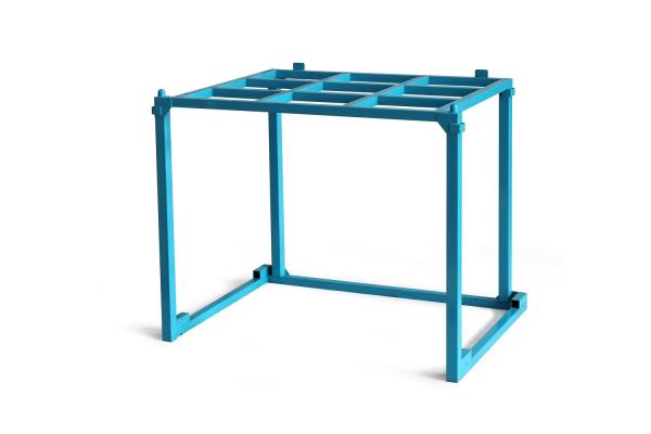 CE RAL Painted 1.5T Capacity Folding Stackable Steel Racks