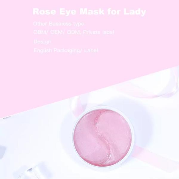 Private Label Rose Crystal Collagen Eye Mask / Anti - Wrinkle Under Eye Gel Pads