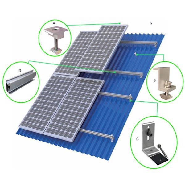 6063 6005 quadro ou componentes Frameless do trilho do painel solar