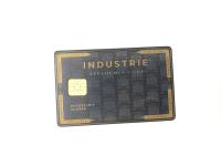 Carte d'adhésion en métal de Matt Gold Plated Stainless Steel avec le logo fait sur commande