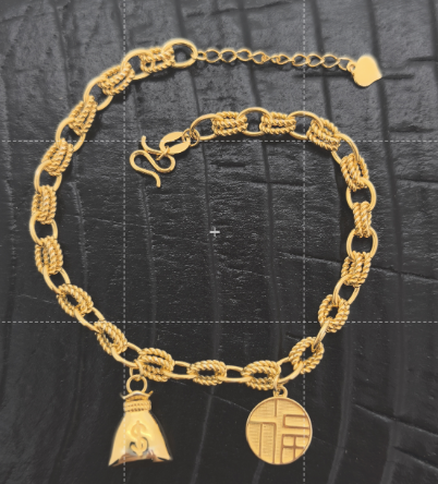 Precious gold bracelet custom designed jewelry .