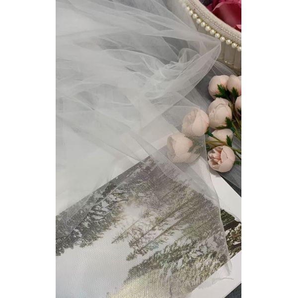 White 100% Nylon Soft SOILD Mesh Fabric 150cm Eco-Friendly for Garment Shoes Children's Clothing Wedding Dresses Home Decor