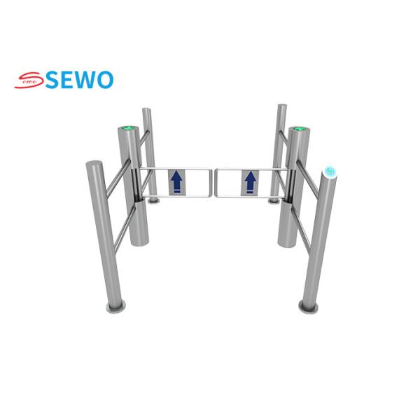 Pedestrian Swing Turnstile Gate Customized 304 Stainless Steel For Supermarket