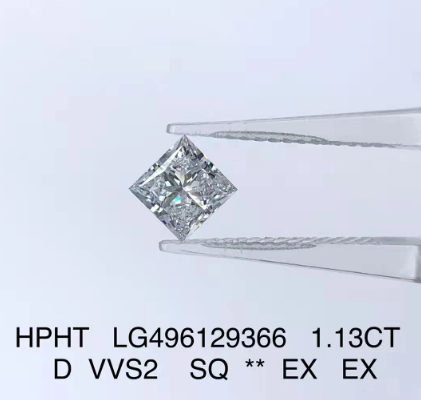 Принцесса синтетическая СВД Hpht Лабораторно выращенные бриллианты 1.13 Ct D Цвет VVS2 EX